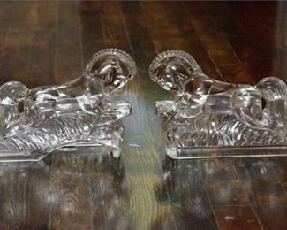 67. Pair, Glass Horse Figures