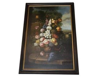 72. Large Framed Floral Still Life