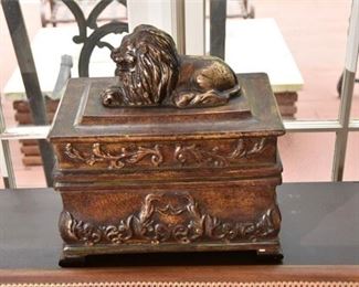 104. Classical Style Gilt Composition Lidded Box