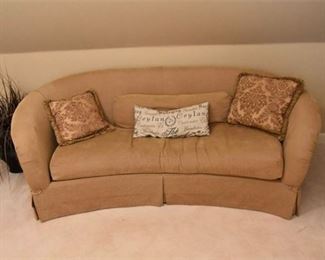125. BERNHARDT Crescent Shaped Sofa