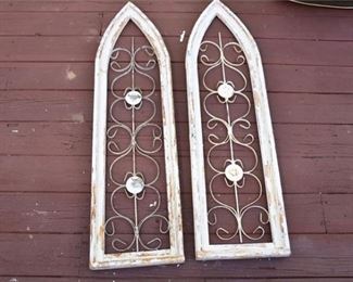 143. Arched and Scrolled Metal and Wood Windows