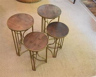 145. Four 4 Metal Accent Tables