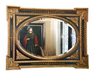 200. Gilt and Painted Wall Mirror