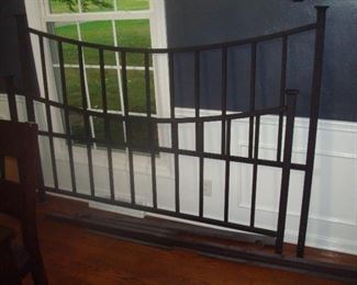 Wrought iron king bed frame.