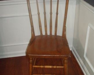 Antique oak side chair.