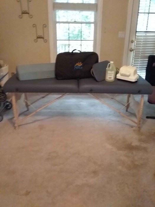 Massage Table and Gear