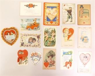 Lot of Antique and Vintage Valentines Postcards etc.
