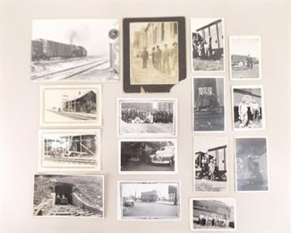 Lot of Antique Photos of Railroad Depots, Yards, Trains, Workers, etc.

