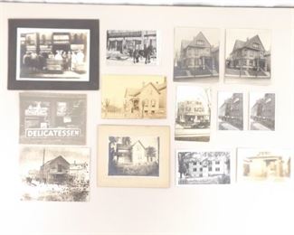 Lot of Antique Real Photo Postcards (RPPC) and Photos of Store Fronts and Homesteads
