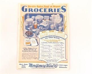 RARE 1929 Montgomery Wards Grocery Catalog
