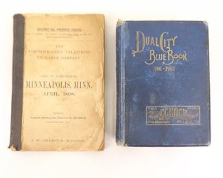 1898 St. Paul/Minneapolis Phone Book and 1901-1902 Dual City Blue Book
