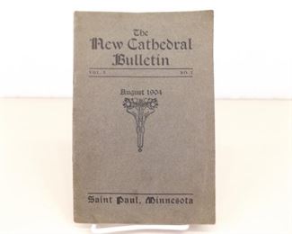 RARE 1904 VERY FIRST St. Paul "New" Cathedral Bulletin
