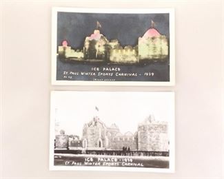 2 Real Photo Postcards (RPPC) of the 1939 St. Paul Winter Carnival
