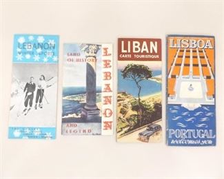 Vintage Lebanon, Lisbon, and Liban Tourist Brochures
