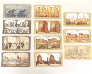 Lot of 11 Antique San Fransisco Earthquake Stereoview Cards

