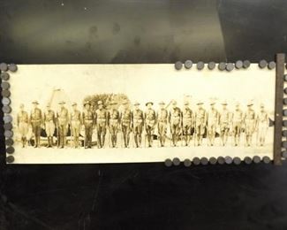 Antique Panoramic Photo of WWI Soldiers
