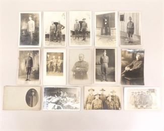 Lot of Vintage Real Photo Postcards (RPPC) WWI and WWII Military Personnel
