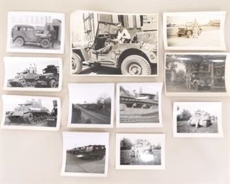 Lot of Vintage Real Photos of Military Tanks and Jeeps
