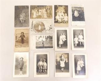 Lot of Antique Real Photo Postcards (RPPC) of Children
