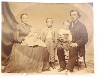 Antique 8.25" x 6.25" WOW Photo of Abraham Lincoln Family Emulation
