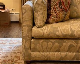 Baker Furniture upholstered sofa with modern lines. Measures 71" W x 34" D. Photo 2 of 3. 