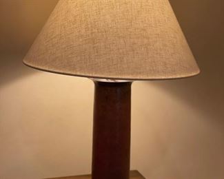 Metal table lamp.
