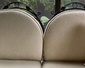 Wrought iron sofa with cushions in pristine condition. Measures 63" W. Photo 2 of 2. 