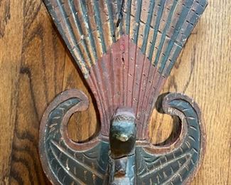 Vintage decorative carved wood adornment. Photo 1 of 2. 