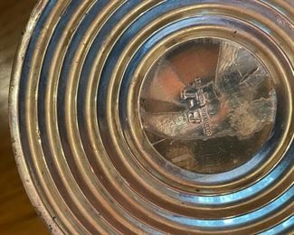 Pair of sterling silver pedestal compotes with glass bowl. Photo 2 of 2. 