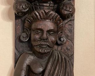Antique carved wood ornamentation from castle - 2 available. Photo 3 of 3. 