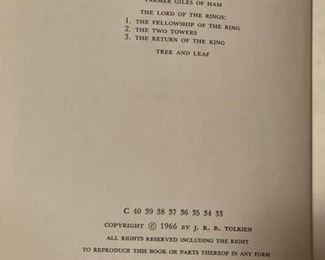 1966 Copyright of J. R. R. Tolkien The Hobbit with jacket. Photo 2 of 2. 