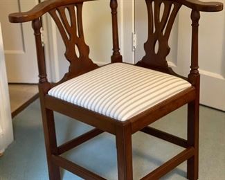 The Bartley Collection custom corner chair. 