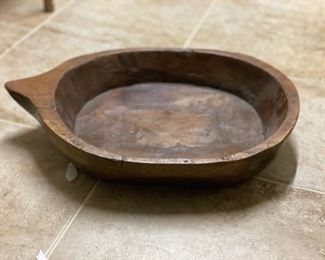 Antique wood bowl. 