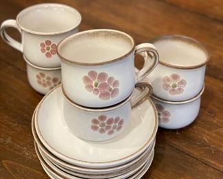 Denby Gypsy Pink 6-Piece Place Setting plus serving pieces. Chip-Free service for 12. Photo 3 of 4. 