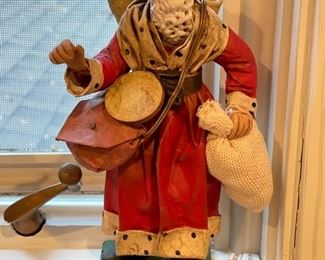 Carved wood Santa. 