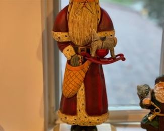 Carved wood Santa. 