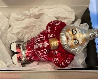 Christopher Radko Santa Ornament. 