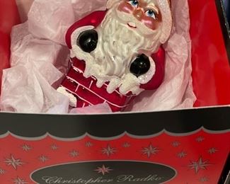 Christopher Radko Santa Ornament. 