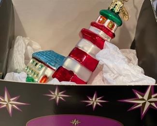 Christopher Radko Lighthouse Ornament. 