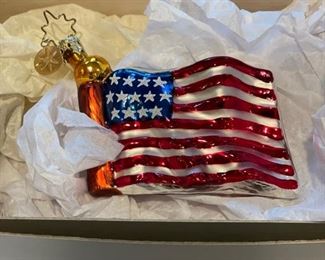 Christopher Radko American Flag Ornament. 