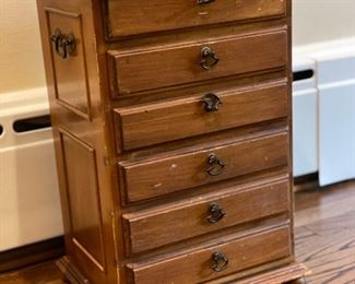 Jewelry Box. Measures 12" W x 10" D x 20" H.