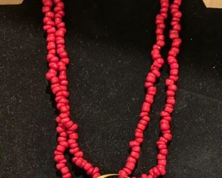 Red Coral Necklace. 