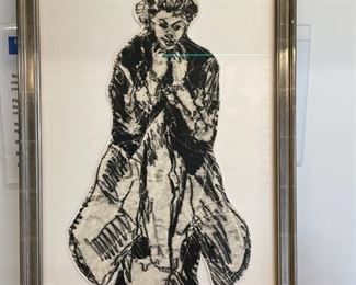 Charcoal of Woman. 