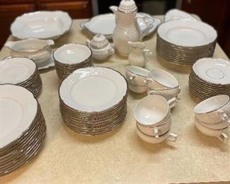 Rosenthal China  -- white with silver edge