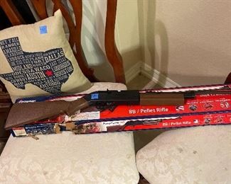 BB gun and Tx pillow