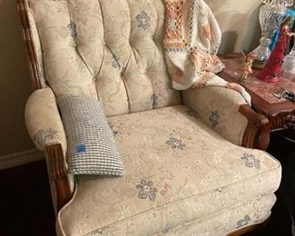 Matching chair to wood frame couch