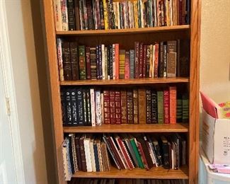 Nice bookshelf filled with religious books