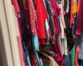 Some of the ladies clothes available -- size medium/12