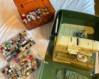 Bernina Sewing Machine And Thread Galore