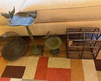 Bird Bath And Cages